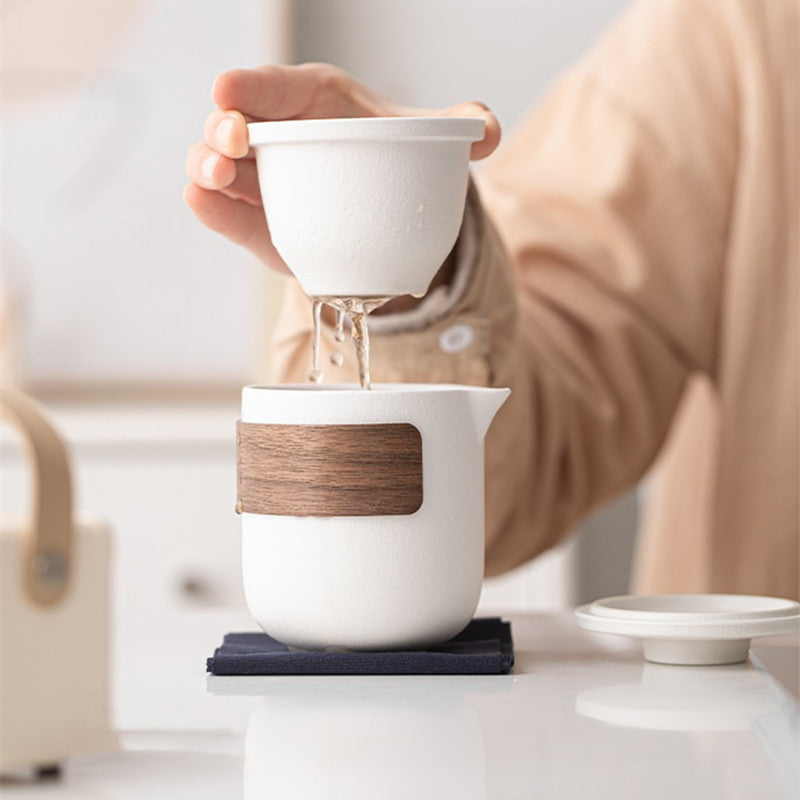 Portable travel Teaware set - One pot and four cups